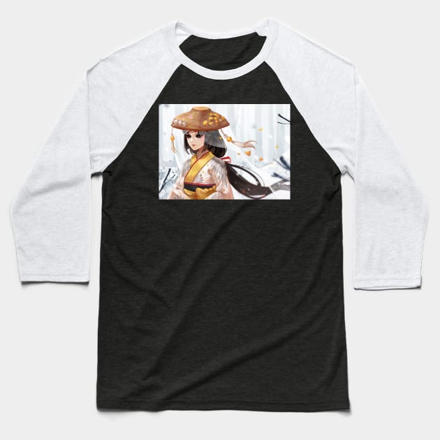 Geisha Baseball T-Shirt by HanhChu